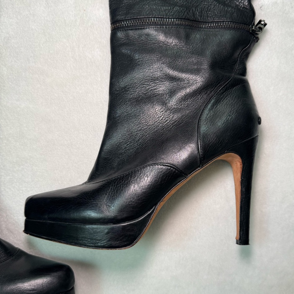 Fabulous Y2K Geren Ford Convertible Leather Stiletto Boots w/ a Grunge Punk Vibe - Picture 6 of 15